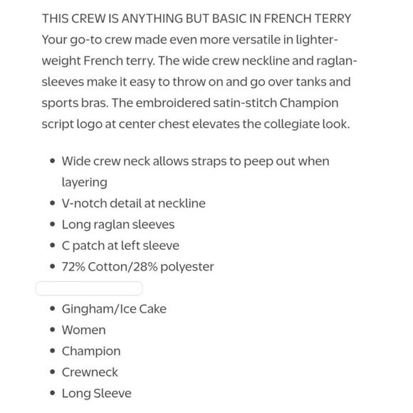 Champion Campus French Terry Crew Sweatshirt sz S - Picture 3 of 11